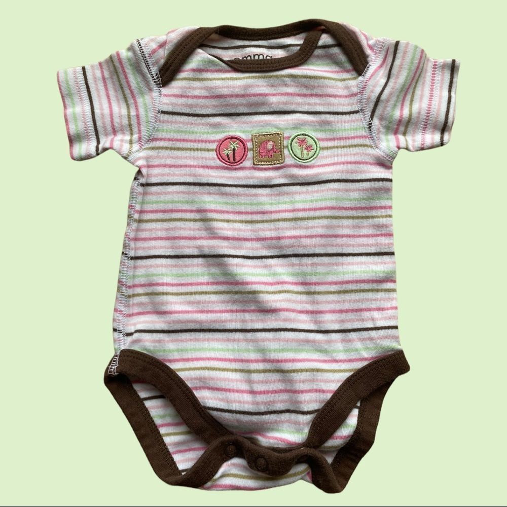 3/$15 ✨ Emma & Jack: Striped Short Sleeved Onesie